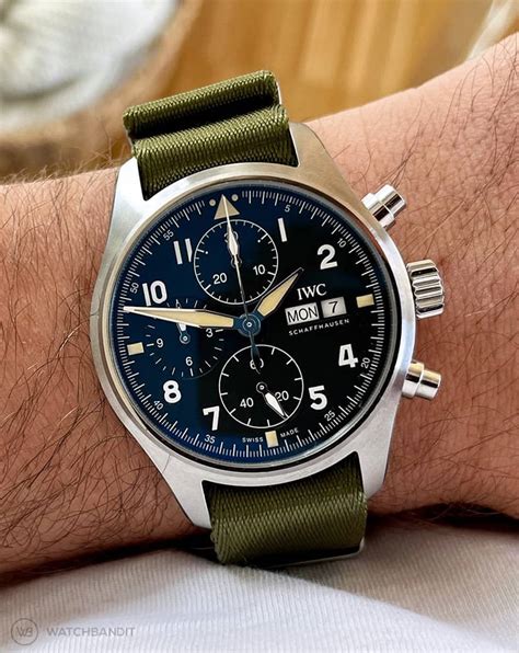 iwc spitfire nato|iwc spitfire lug to lug.